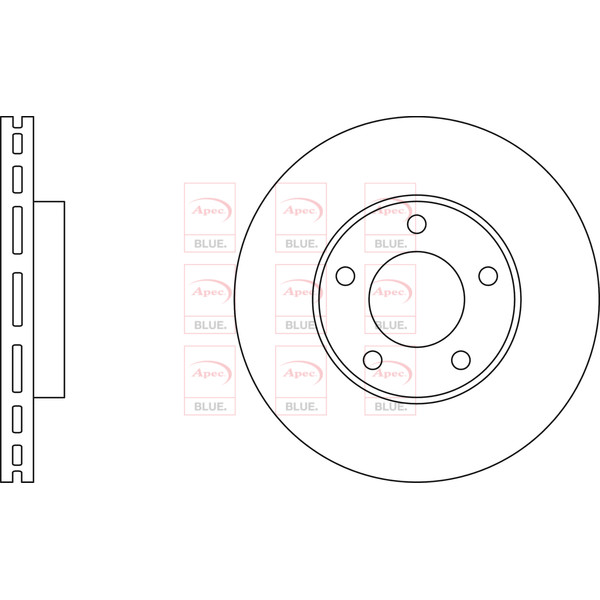 APEC BLUE BRAKE DISC (FRONT) (SINGLE) (R90) image