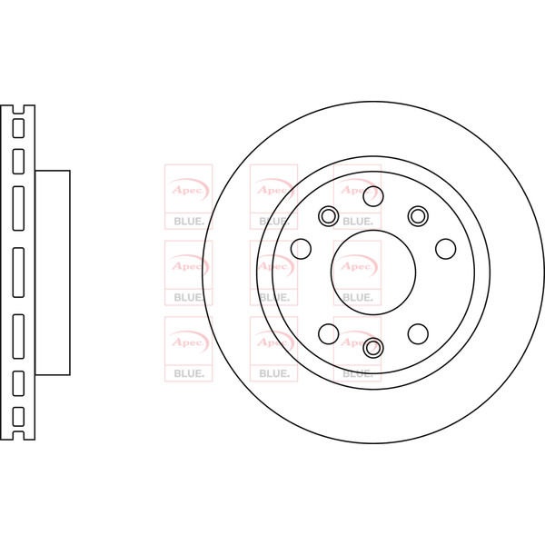 APEC BLUE BRAKE DISC (FRONT) (SINGLE) (R90) image