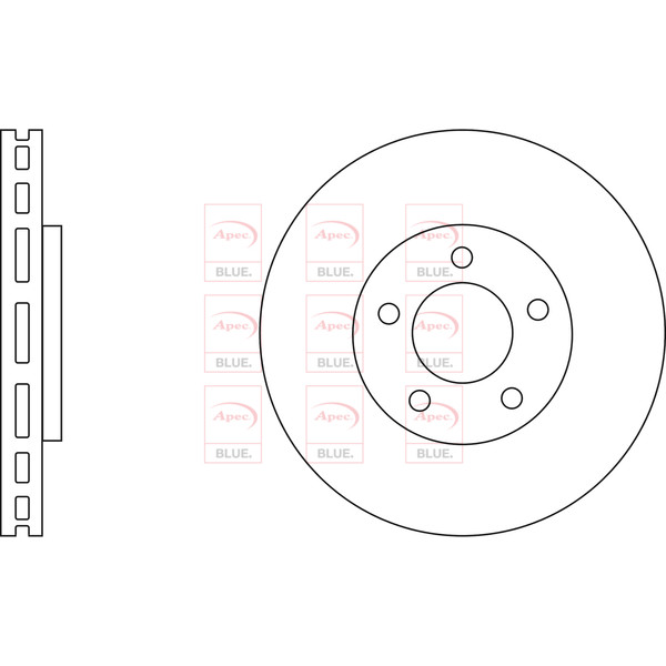 APEC BLUE BRAKE DISC (FRONT) (SINGLE) (R90) image