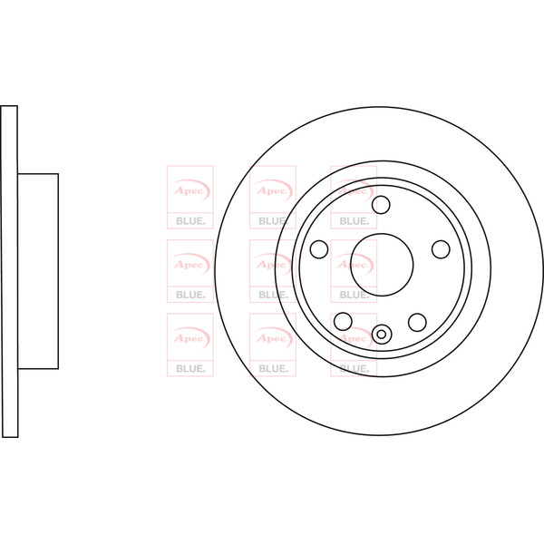 APEC BLUE BRAKE DISC (REAR) (SINGLE) (R90) image