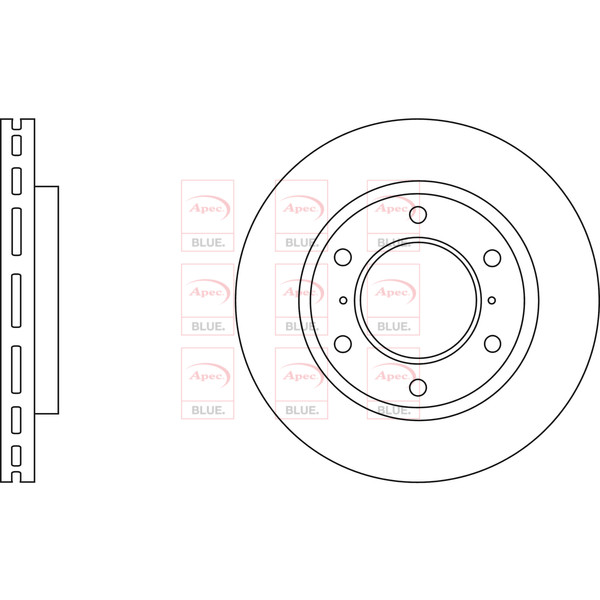 APEC BLUE BRAKE DISC (FRONT) (SINGLE) (R90) image