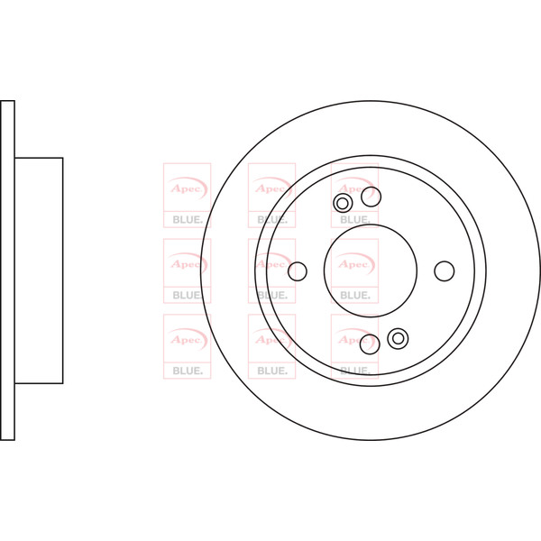 APEC BLUE BRAKE DISC (REAR) (SINGLE) (R90) image