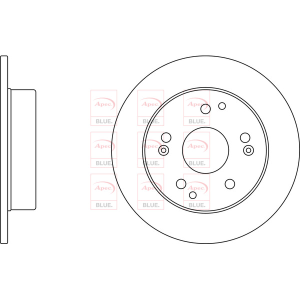 APEC BLUE BRAKE DISC (REAR) (SINGLE) (R90) image