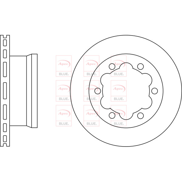 APEC BLUE BRAKE DISC (REAR) (SINGLE) (R90) image