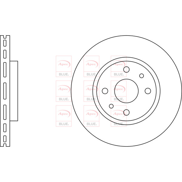 APEC BLUE BRAKE DISC (FRONT) (SINGLE) (R90) image