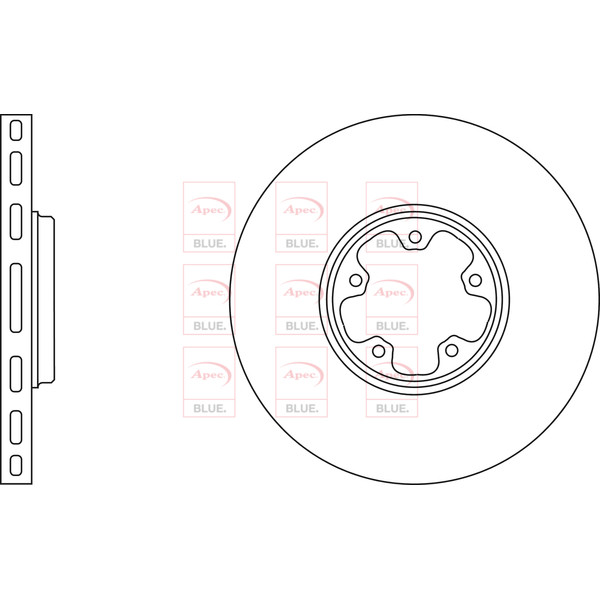 APEC BLUE BRAKE DISC (FRONT) (SINGLE) (R90) image