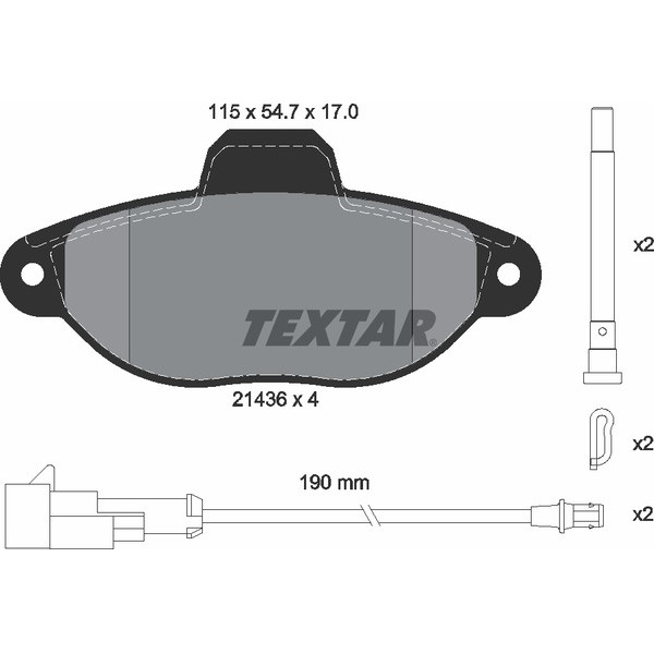 TEXTAR PC BRAKE PADS image