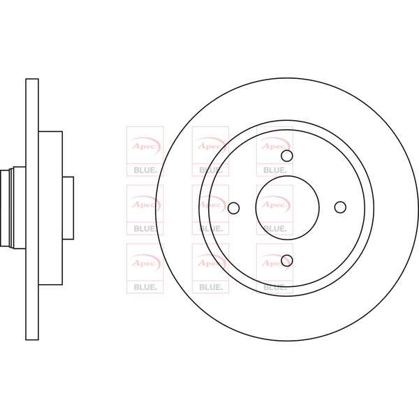 APEC BLUE BRAKE DISC (REAR) (SINGLE) (R90) image