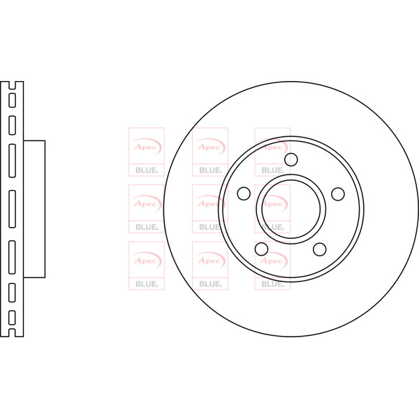 APEC BLUE BRAKE DISC (FRONT) (SINGLE) (R90) image