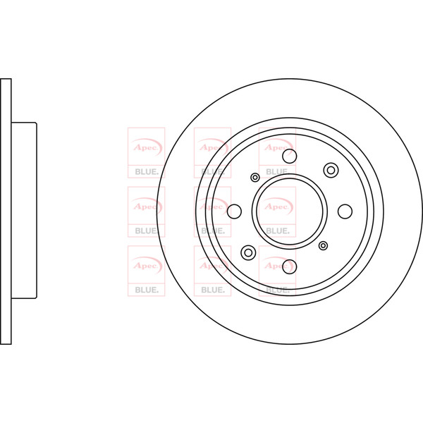 APEC BLUE BRAKE DISC (REAR) (SINGLE) (R90) image