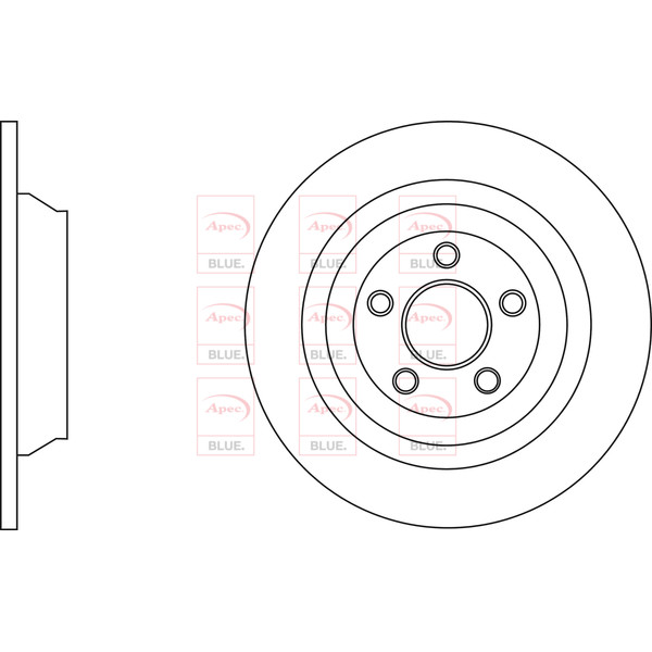 APEC BLUE BRAKE DISC (REAR) (SINGLE) (R90) image