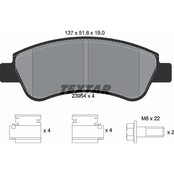 TEXTAR PC BRAKE PADS image