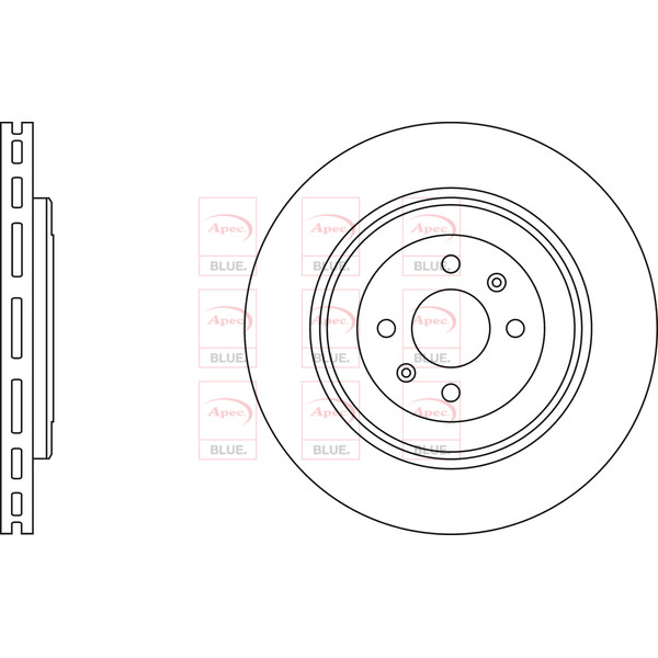 APEC BLUE BRAKE DISC (FRONT) (SINGLE) (R90) image